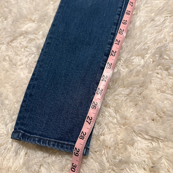 LOFT Outlet Women’s Size 6 Button Fly High Rise Skinny Denim Blue Jeans EUC - Picture 4 of 10